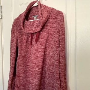 Bass Cowl Neck Pink Sweater